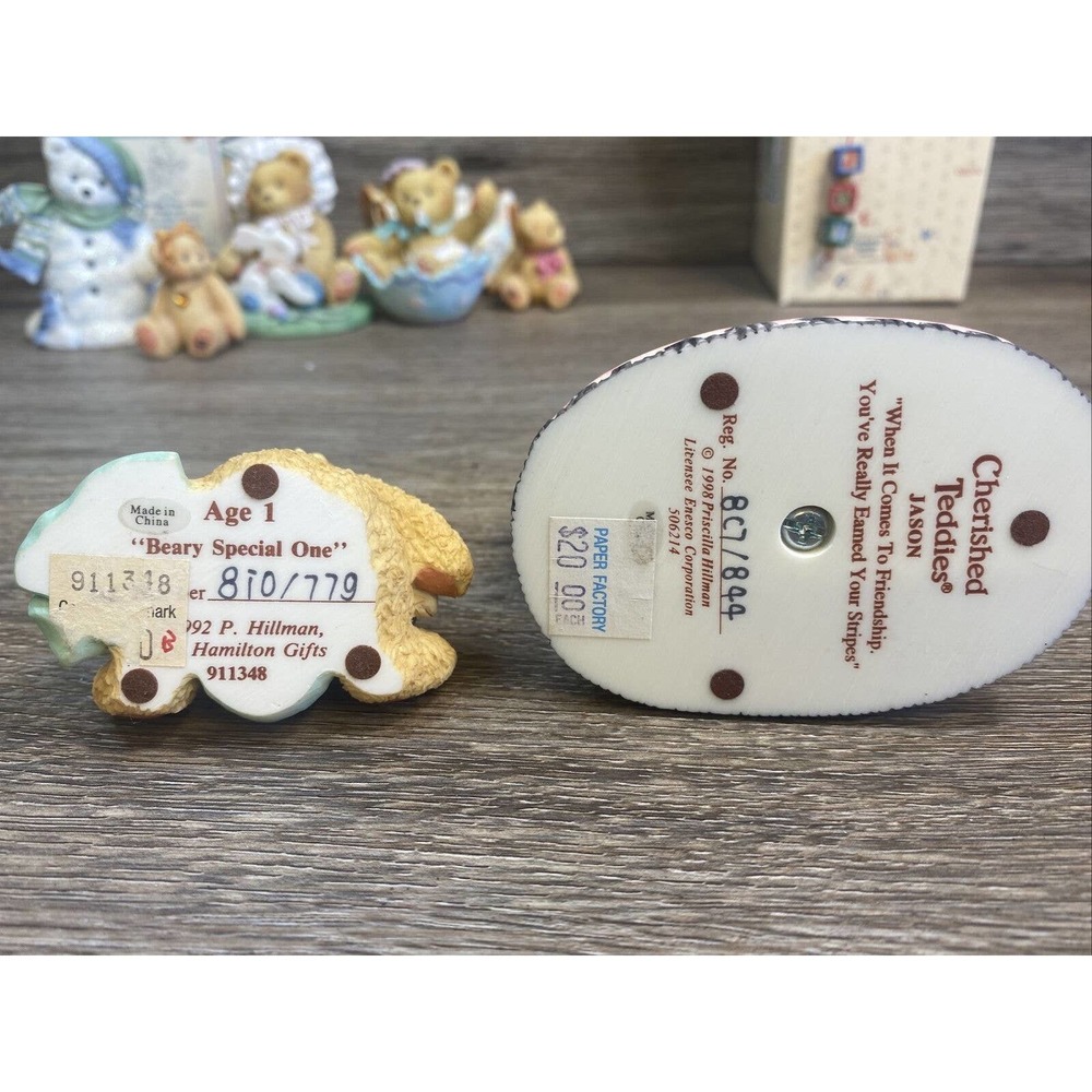 Lot Of 10 Enesco Cherished Teddies From 1992 to 1998, 2 Boxes Birthday, Carousel - Picture 16 of 16